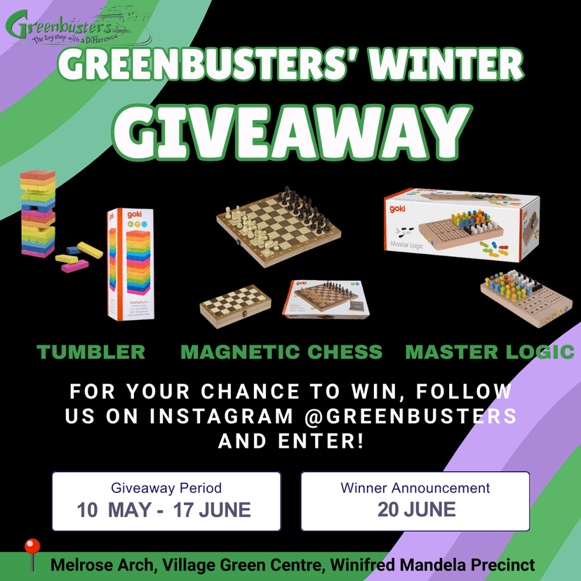 A flyer for the greenbusters winter giveaway
