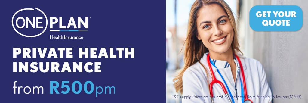A woman with a stethoscope standing in front of a blue background