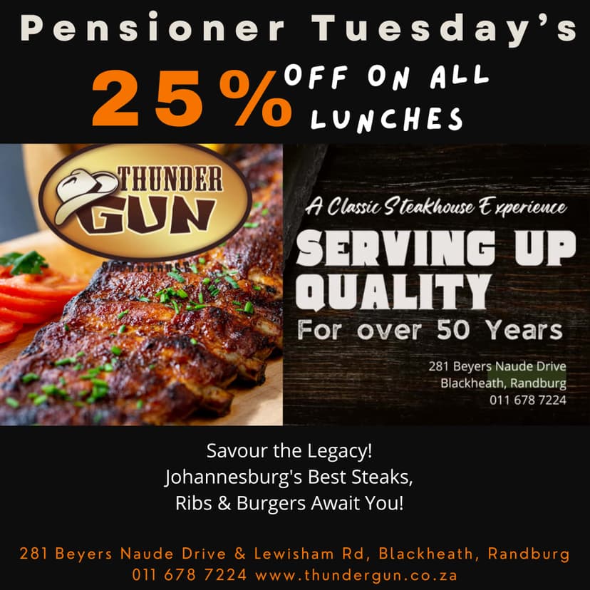A flyer for a restaurant with a picture of a steak