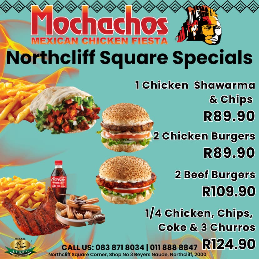 A menu for a restaurant with different types of food