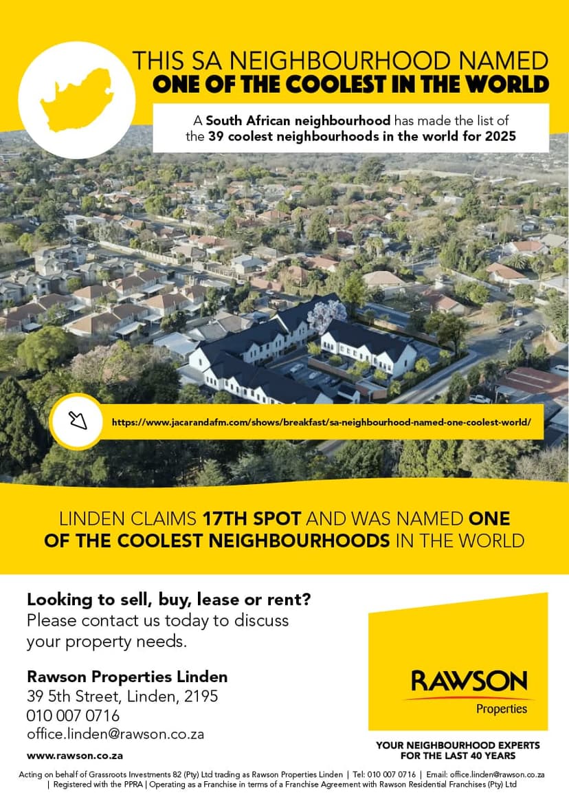 A flyer for a real estate sale