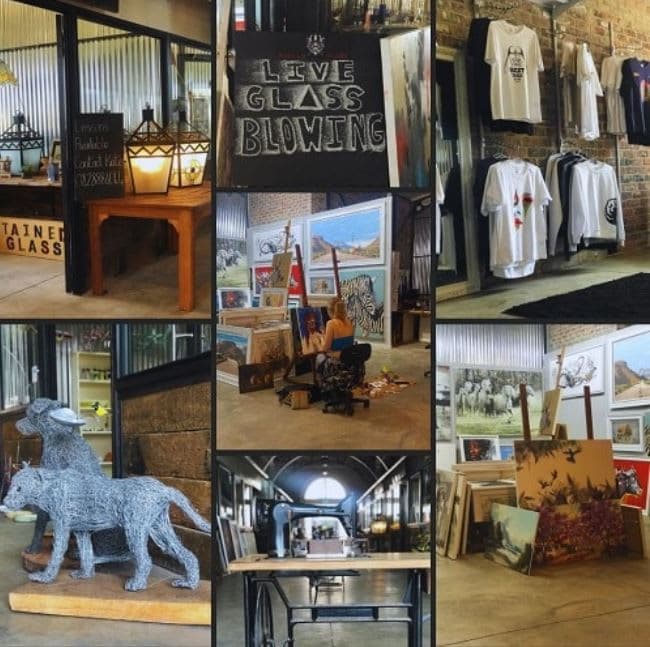 A collage of photos of various items in a store