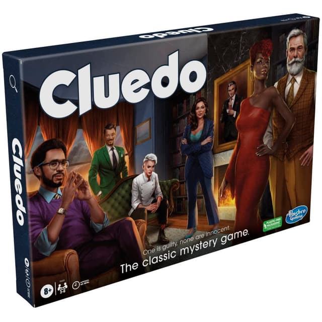 A clue board game with a man and a woman