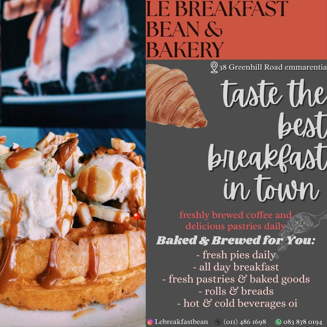 A poster advertising a breakfast in town