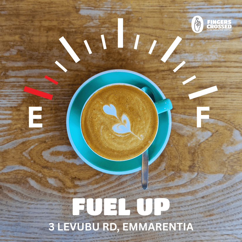 A cup of coffee sitting on top of a blue saucer